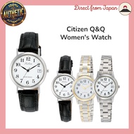 CITIZEN Q&Q Analog Watch For Women Waterproof Date Metal Band D011-204/ D011-404/ D021-304/ D023-304