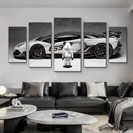 Modern Decorative bearbrick Mirror-Coated Paintings bearbrick And Super Car Set Of 5 Pretty Wall Puzzles