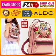 CLEARANCE ALDO EMBROIDERY SATIN BACKPACK (PINK) WOMAN BAG BEG PEREMPUAN SCHOOL BAG AL041SD