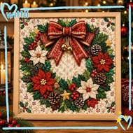 WITTII 1 Set Christmas Fabric Art Kit, DIY Christmas Themed Christmas Fabric Painting Kit, Durable C