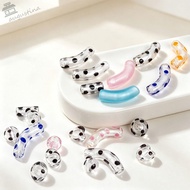 AUGUSTINA Curved Glass Beads, With Hole 37 Styles Lampwork Beads, Colorful loose spacer beads Handma
