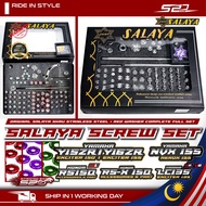 Screw Complete Set ORI SALAYA RS150 V1 RSX150 Y15 Y16 NVX LC135 V2- V8 Stainless Steel With Red Gree