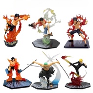 Luffy Sanji Zoro Ace model, regular product, letterless base, USB led mode - Fzero set - No Box