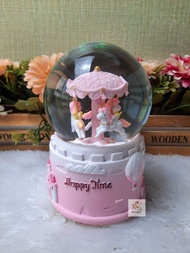 Kotak Musik Snowball Bola Kristall Salju Unicorn Mermaid Kuromi