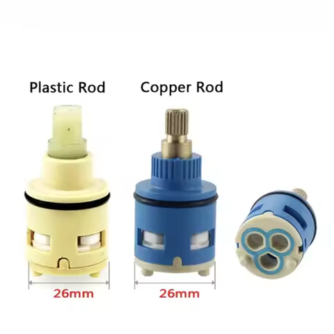 22/26/33 mm Ceramic Valve Cartridge - Plastic/Copper Rod Faucet Mixer Core Replacement Part for Bath