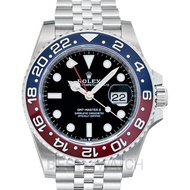 GMT Master II Pepsi Blue and Red Bezel Stainless Steel Automatic Black Dial Men s Watch 126710blro-0