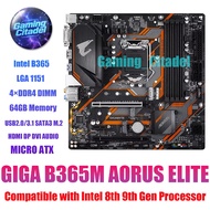 Used Gigabyte B365M AORUS ELITE DDR4 MATX Motherboard B360 LGA1151 Compatible with Intel 8th 9th Gen
