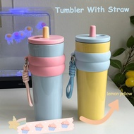 Thermos Bottle Tumbler with Handle Stainless Steel Insulated Water Bottle Thermal Coffee Cup Cold Ho