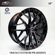 【Installation Available】AD-3347 AEDEE 18 INCH 18X8 5X113 ET40 BE-PE READY STOCK SPORT RIM