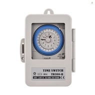 Mechanical 24 Hours Timer Switch IP53 Rating Programmable Electrical Timer Switch Box AC 100-240V 15