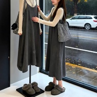 Autumn Women's Sleeveless Camisole Dress + Vest Dress 2-Piece Set