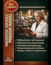 PREVENTIVE CONTROLS PROGRAM MANUAL FOR MID-SIZE FOOD MANUFACTURERS: A Template-First System for 21 C