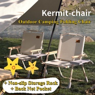 Kermit Chair High-value Outdoor Foldable Chair Children's Self-driving Tour Camping Equipment Foldable Picnic Beach Chair Environmental Protection  Fishing Chair Storage Rack