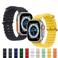 Ocean Strap For Apple Watch Band Series 8 Ultra 49mm 45mm 44mm 40mm 41mm 42mm Silicone Correa Bracelet iWatch series SE 8 7 6