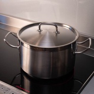 【Sambonet】義大利製 Professionale 不鏽鋼雙耳湯鍋20cm-附蓋