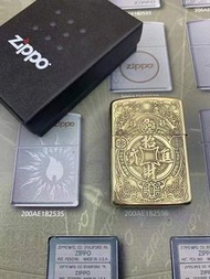 Zippo 防風煤油打火機 純銅盔甲加厚精雕款 招財貔貅