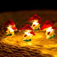 全城熱賣 - [浪漫蘑菇] 聖誕節裝飾 聖誕燈飾 3米30燈 電池款AA電3粒 (不含電池)