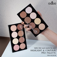 Odbo Highlight &amp; Contour Pro Palette OD138 | Easy To Blend, Gives Clear And Intense Colors From The First Touch | Waterproof/waterproof | Long Lasting/Long Lasting | Thebeautic Cosmetic