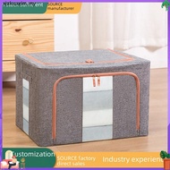 66L Storage Box Foldable  Box Steel Frame Detachable Storage Box clothes organization