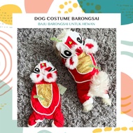 Hellopaws Dog Costume Barongsai - Chinese New Year Clothes Animal Dog Cat