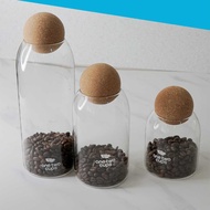 Aesthetic Glass Jar with Ball Lid Cork Seal Food Storage/