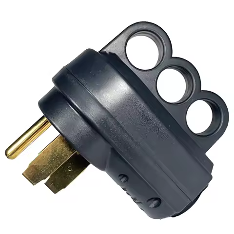 Male/Female Plug with Ergonomic Handle 125V/250V Nema 14-50P 14-50R 50Amp RV Plug Heavy Duty RV EV R