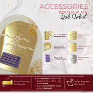 Acrylic Plastic Mockup Aksesori Plate Ijab Qabul Replika Mas Kahwin Wedding, Nikah, Hantaran Gubahan