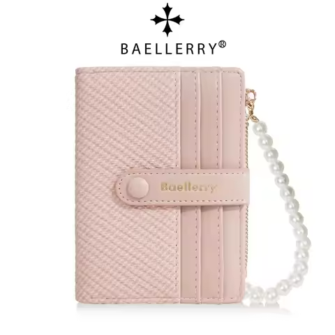 Baellerry Fashion Buckle Wallet Zipper Coin Purse Luxury Pearl Chain Women Wallet
