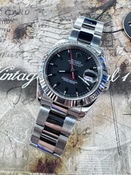 🌈🌈新返貨啦🌈🌈Rolex Datejust 116264🖤原裝黑色面爬山虎 淨錶 連原裝Rolex板帶👔C2022（廣華街店）