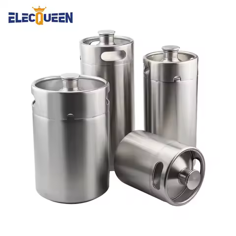 2/3.6/4/5L Stainless Steel Beer Growler,Mini Keg Growler for Craft Beer Dispenser System,Home Brew B