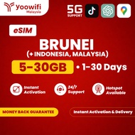 Yoowifi Instant eSIM Brunei (+ Indonesia, Malaysia) | Total Data 5-30GB