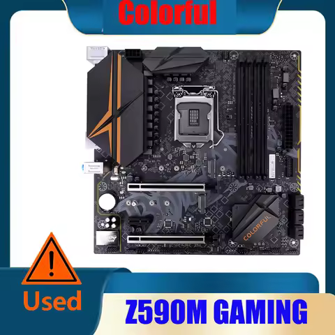 Colorful Z590M Gaming M-ATX Motherboard, Intel Z590 Chipset, LGA 1200 Socket, Supports Max. 32GB DDR