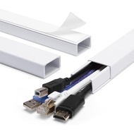 ZhiYo Cord Hider Wall 45in(3X L15in), Penutup Kabel Berpelekat Sendiri untuk 2-4 Kabel, Penutup Waya