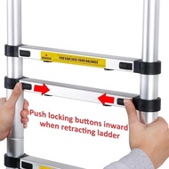 Powerful performance DayPlus 5m Telescopic Ladder 16.4ft Multi-Purpose Aluminum Lightweight Folding 