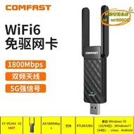 【優選】WiFi6千兆三雙頻5G外置USB電競無線網卡臺式機電腦接收器COMFAST