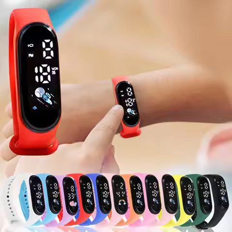 Kawaii Smart Watch For Kids Fashion Outdoor Waterproof Sports Kids' Watches Boy Girls Digital Watche