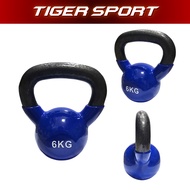 TK Sport 6kg Kettlebell, Lime Kettlebell, Rubber-Coated Cast Iron Material, Anti-Slip Handle - KB-TH