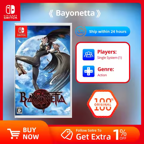 Nintendo Switch Game - Bayonetta - Games Cartridge Physical Card Party for Switch OLED Lite