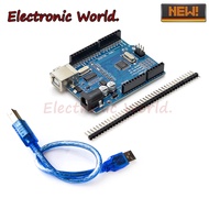 high quality One set UNO R3 CH340G+MEGA328P Chip 16Mhz For Arduino UNO R3 Development board + USB CABLE