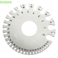 INSTORE Thickness Ruler Gauge Round Diameter Measurer Tool Stainless Steel 0-36 AWG SWG Welding Gaug