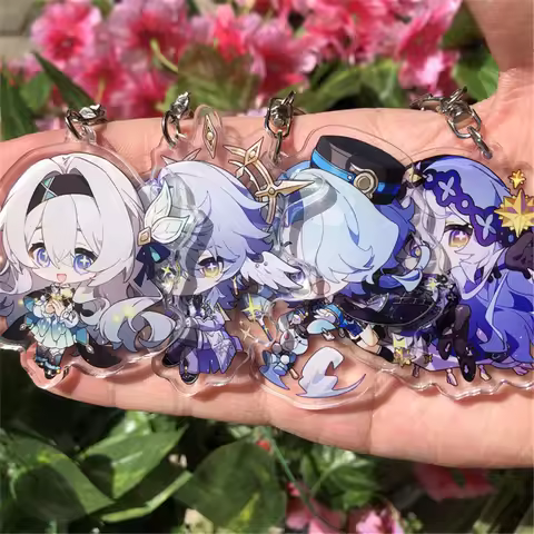 Game Honkai: Star Rail Robin Aventurine Acheron Black Swan Sparkle Cosplay Costumes Key Chain Keycha
