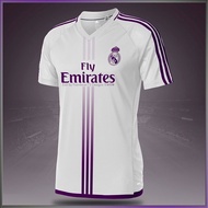 NEW Real Madrid Jersey Retro Football Jersi Short Sleeve White T-shirt Big Size Ready Stock