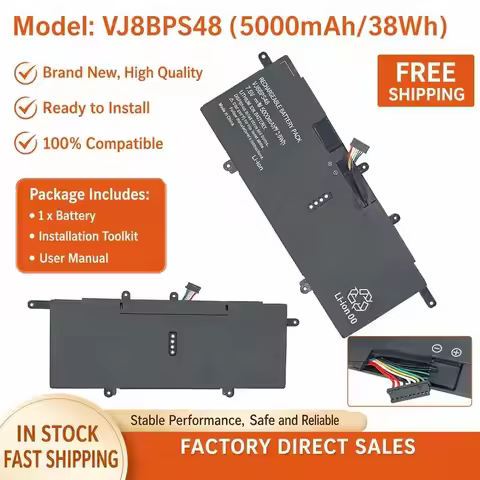 7.6V 38Wh High‑Capacity Laptop Battery VJ8BPS48 for Sony for VAIO S11 VJS111 VJS111D11N Notebook Rep