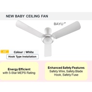 Panasonic Baby Fan F-M12DEVBWH (48") Hook Ceiling Fan (NEW MODEL 2022)