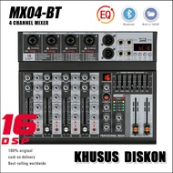 Professional mixer equipment mixer 4 channel mx04bt EQ effect device 16dsp Bluetooth/MP USB signal