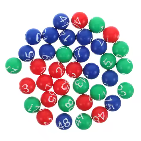 1 Bag Colorful Plastic Bingo Balls Numbered For Raffle Lottery Machine Replacement Carnival Party Fa