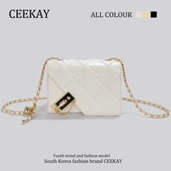 Ceekay ของแท้ออกแบบเองกระเป๋าสายโซ่ประณีตสำหรับฤดูร้อนกระเป๋าใบเล็กออกแบบพิเศษสำหรับผู้กลุ่มน้อยกระเป๋าสะพายข้างแบบใหม่สำหรับผู้หญิง