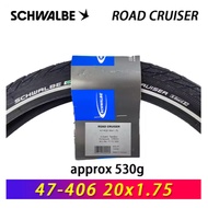 [SG SELLER] Schwalbe Road Cruiser Tire Reflective 20 inch 406 20 × 1.75 BMX Bicycle Tyre Compound pu