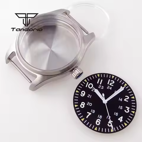 39mm Stainless Steel Brushed 200M Diver Watch Case+33.5mm Black Dial+Hands Fit NH35 NH36 NH38 ETA282