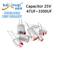 (1-10pcs) 25V DIP Solid Electrolytic Capacitor 47UF 100UF 150UF 220UF 270UF 330UF 470UF 560UF 820UF 
